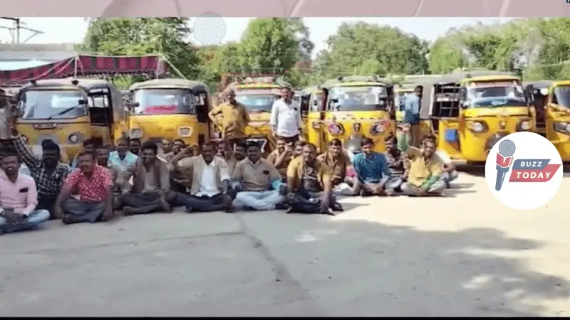 hyderabad-auto-drivers-protest-mahalakshmi-scheme