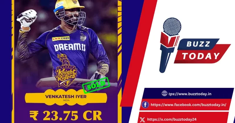 వెంకటేశ్ ఐయర్‌ను రూ. 23.75 కోట్లు చెల్లించి KKR తిరిగి తీసుకుంది.